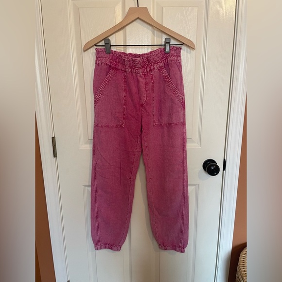 Anthropologie Rhys Linen Utility Jogger Pants - Picture 2 of 6